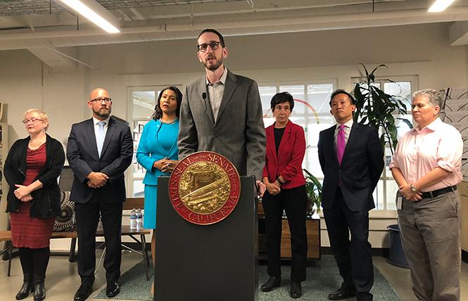 State Senator Scott Wiener spoke of the need for the safe injection site pilot program bill shortly before Governor Jerry Brown vetoed it. He plans to reintroduce it this year. Photo: Courtesy Senator Wiener's office