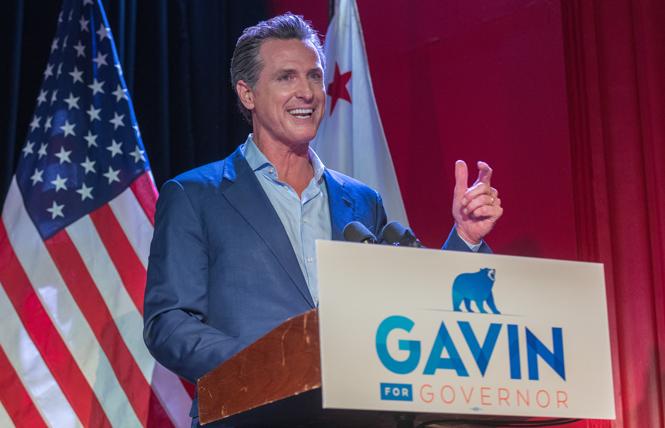 Governor Gavin Newsom, shown during the campaign, will need to appoint a new head of the state's AIDS office. Photo: Jane Philomen Cleland
