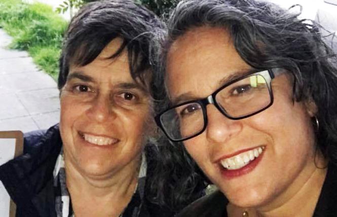 Alison Bernstein, left, and her wife, Judy Appel, were seriously injured when they were struck by a car early Saturday in Berkeley. Photo: Courtesy Facebook