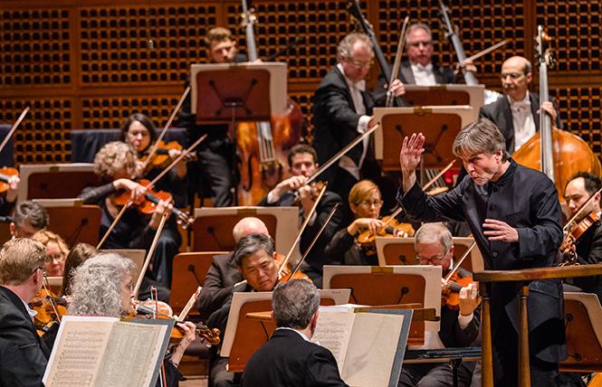 Esa-Pekka Salonen conducts the San Francisco Symphony for the first time since his appointment as Music Director Designate. Photo: Brandon Patoc/San Francisco Symphony