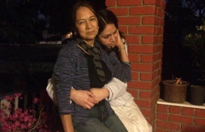 Christina Lopez, who was released from immigration detention last week, with her mother in an undated photo. Photo: Courtesy Transgender Law Center