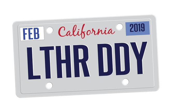 A vanity plate reading "LTHR DDY" was rejected by the state Department of Motor Vehicles. Illustration: Ernesto Sopprani