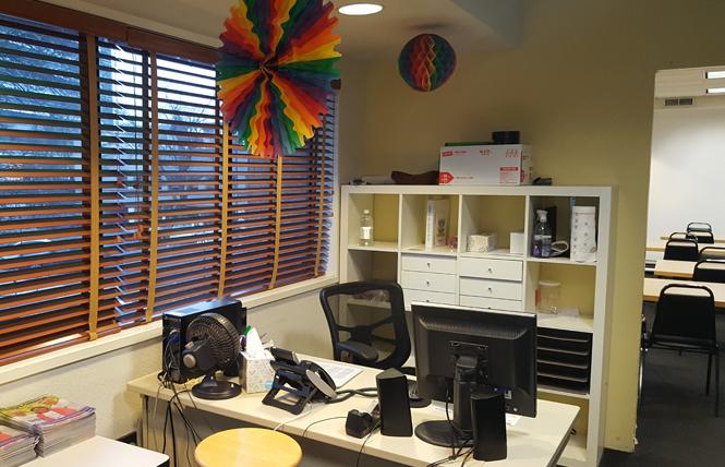 The Rainbow Community Center was open late Monday afternoon, but no one was at the front desk. Photo: Cynthia Laird