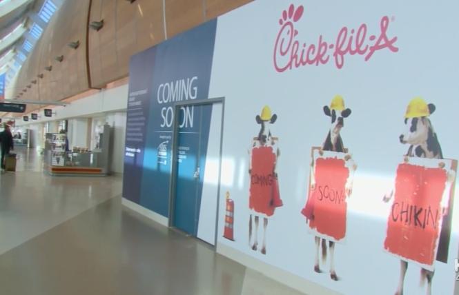 Chick-fil-A plans to open a restaurant at Norman Y. Mineta San Jose International Airport. Photo: Courtesy CBS5