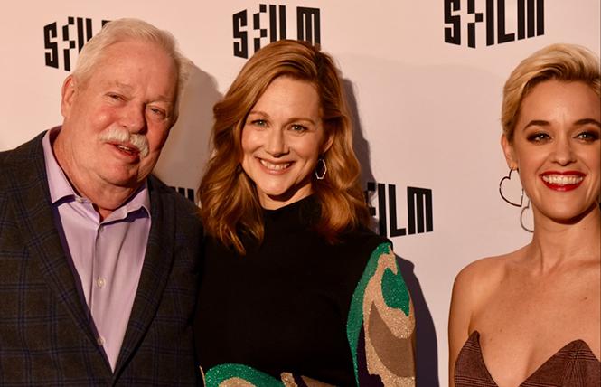 rmistead Maupin, Laura Linney, and showrunner-executive producer Lauren Morelli enjoy the 2019 SFFILM Festival opening-night party at the Regency Center. Photo: Steven Underhill