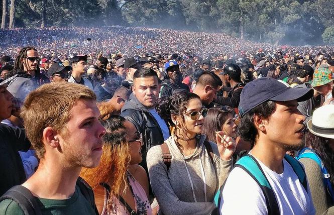 People enjoy 4/20 at Hippie Hill in Golden Gate Park. Photo: Courtesy 420hippiehill.com