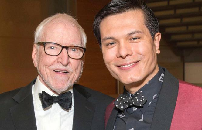 Former ambassador James C. Hormel, left, and his husband, Michael Nguyen, will be honored by the Community Music Center. Photo: Courtesy CMC