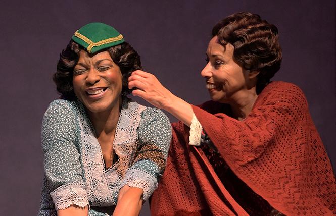 True Belle (Margo Hall) comforts Country Violet (C. Kelly Wright) with stories of Golden Gray in "Jazz" at Marin Theatre Company. Photo: Kevin Berne