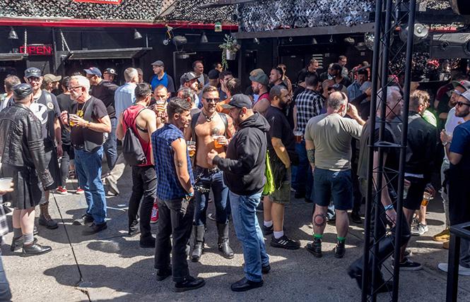 A large crowd was in attendance both inside and outside the SF Eagle at the recent 6-year anniversary block party. photo: Rich Stadtmiller