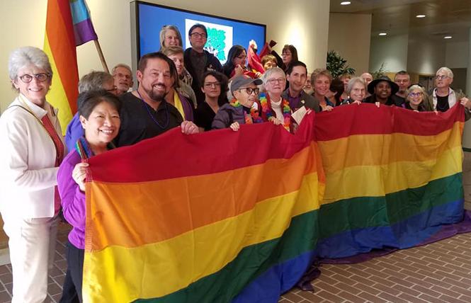 LGBT leaders and allies celebrated the Walnut Creek City Council's vote earlier this month to fly the rainbow flag at City Hall for the first time.