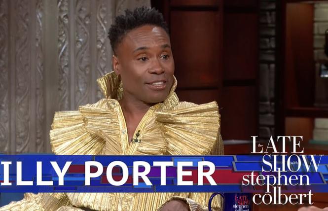 Billy Porter was a guest on "The Late Show with Stephen Colbert." Photo: CBS-TV