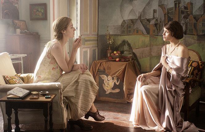 Virginia Woolf (Elizabeth Debicki) and Vita Sackville-West (Gemma Arterton) head for lesbian romance in Frameline 43's opening film, "Vita & Virginia." Photo: Courtesy Frameline