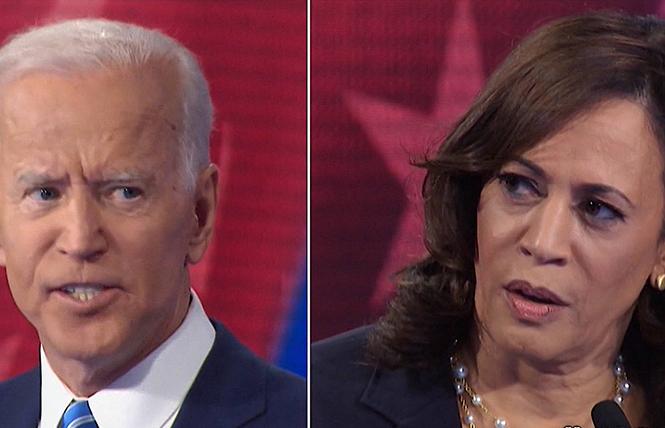 During the Democratic Primary debates, Sen. Kamala Harris challenged Vice Pres. Joe Biden's record on busing when he was a Senator. Photo: NBC-TV