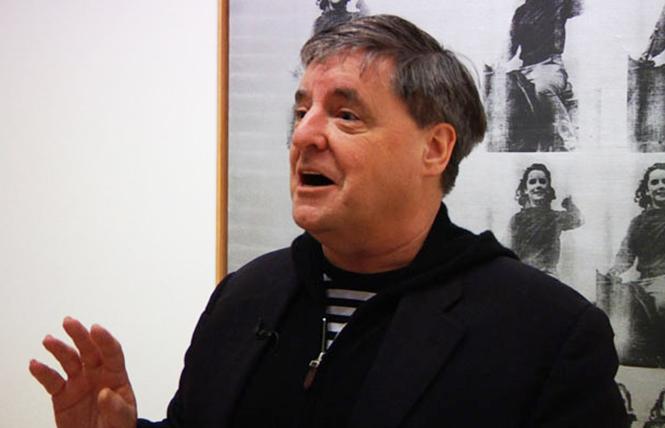 Kevin Killian holds forth on Andy Warhol at SFMOMA. Photo: Courtesy SFMOMA