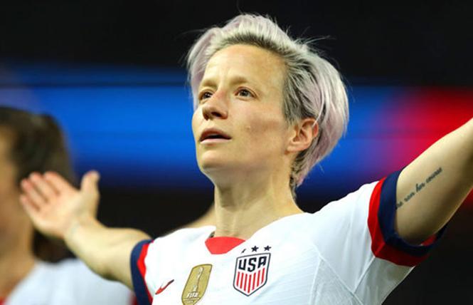 Megan Rapinoe, the co-captain of the USWNT, winner of the FIFA World Cup soccer championship, and MVP of the World Cup. Photo: Web-TV