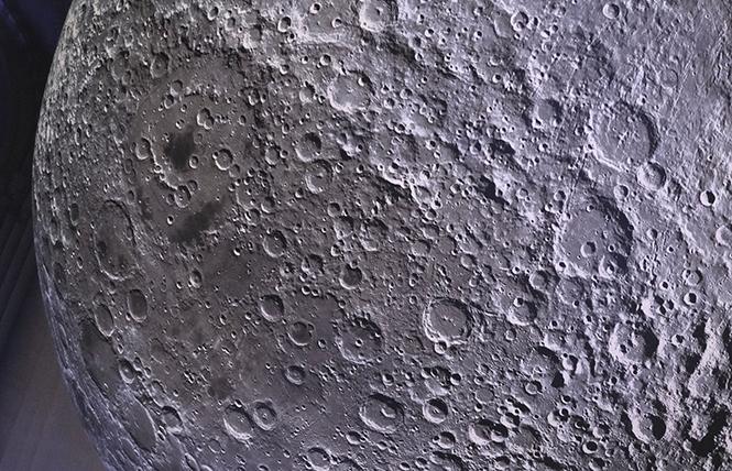 A view of Luke Jerram's "Museum of the Moon." Photo: Courtesy Exploratorium