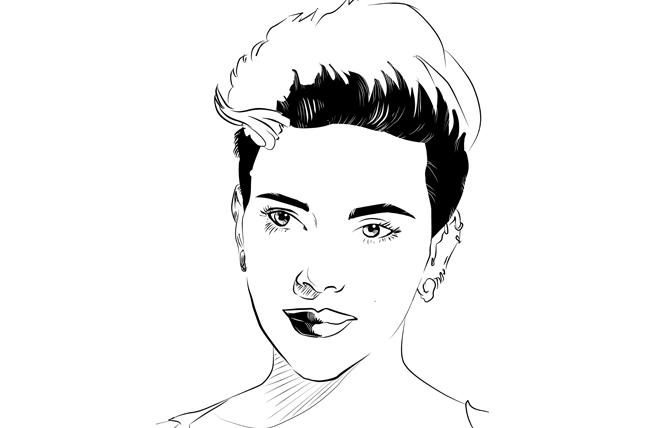 Scarlett Johansson. Illustration: Christine Smith