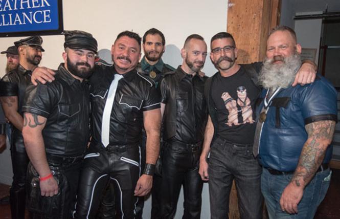 Some leather love from the 2018 Mr. SF Leather contest; for 2019 events info see Aug-16-18.  photo: Rich Stadmiller