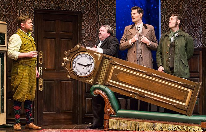 "The Play That Goes Wrong" cast in the national tour that played the Golden Gate Theatre in a short run last week. Photo: Jeremy Daniel