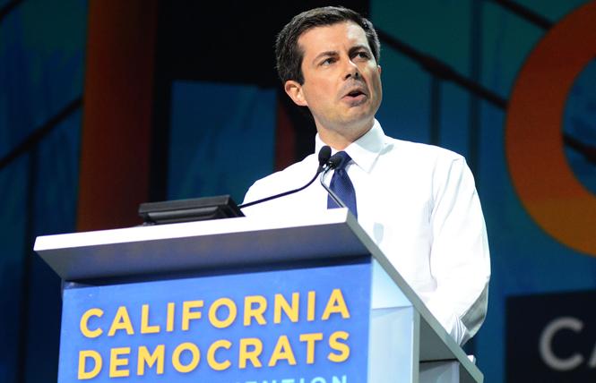 Gay presidential candidate Pete Buttigieg has outraised his competitors in heavily LGBT Zip codes around the country. Photo: Rick Gerharter