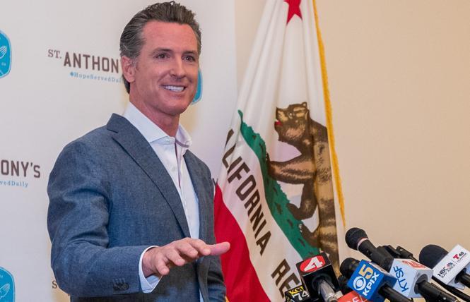 Governor Gavin Newsom, shown in a file photo, signed his first LGBTQ bill Friday. It requires public schools to update the records for transgender and nonbinary students so that they match their legal name and gender identity. Photo: Jane Philomen Cleland