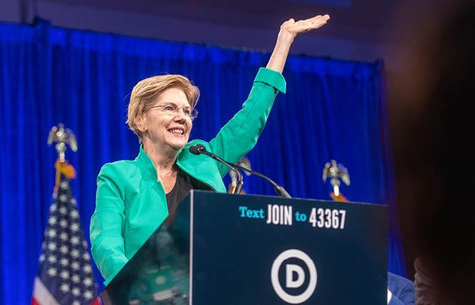 Democratic presidential candidate Elizabeth Warren will participate in two town halls geared toward LGBT issues. Photo: Jane Philomen Cleland