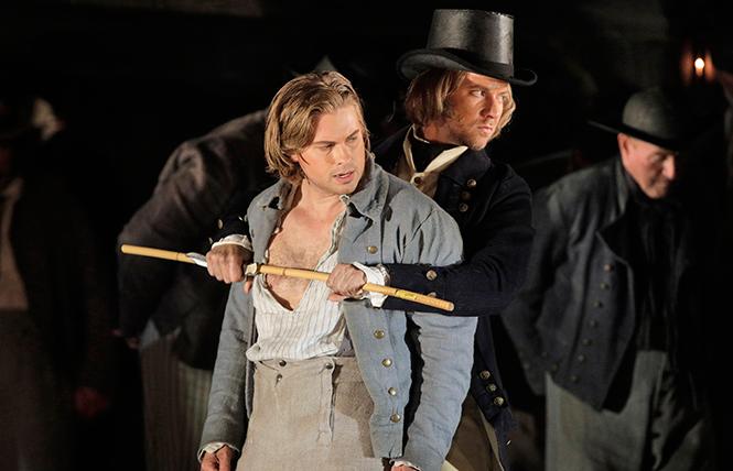 John Chest as Billy Budd and Edward Nelson as Bosun in Britten's "Billy Budd." Photo: Cory Weaver/San Francisco Opera