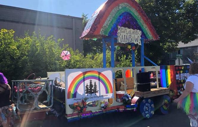 The Plumas County Gay-Straight Alliance's float in the Plumas Sierra County Fair took second place honors in August.