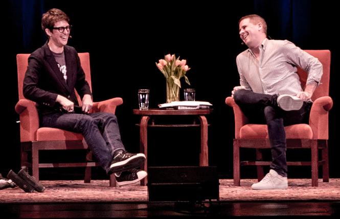 Rachel Maddow talks about her new book with Dan Pfeiffer in San Francisco October 6. Photo: J Barberian