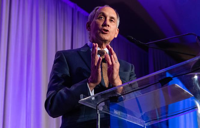 Horizons Foundation President Roger Doughty announced at its recent gala that the organization met its legacy gift goal several months early. Photo: Courtesy Horizons Foundation
