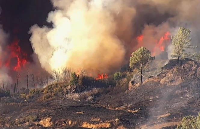 The Kincade fire in Sonoma County has prompted evacuations in Guerneville and other towns in western parts of the county. Photo: Courtesy ABC7 News