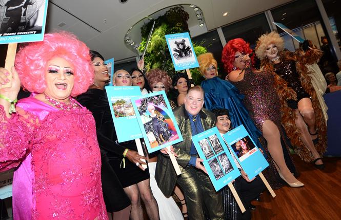 Drag queens and other performers at the GLBT Historical Society's recent gala took a final bow. Photo: Rick Gerharter