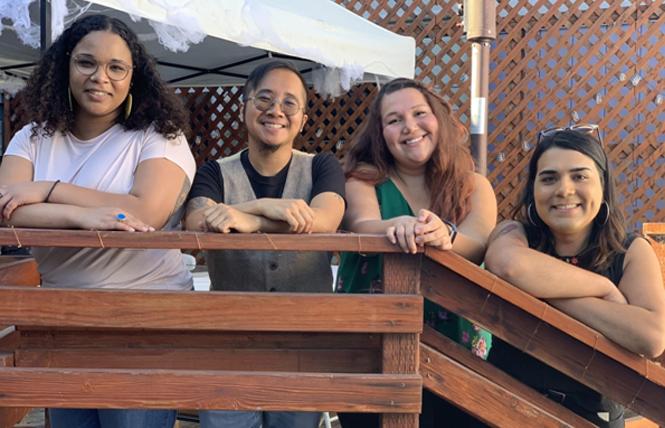 The LYRIC school-based initiative team includes, from left, Amara M., Jamil Moises O., Felicia R., and Frida I. According to a spokeswoman, LYRIC's policy is to list people with their first name and last initial for confidentiality reasons. Photo: Courtesy LYRIC