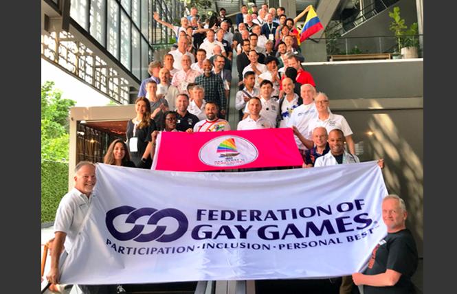 Members of the Federation of Gay Games assembly held their annual meeting last week at the Krystal Urban hotel in Guadalajara, Mexico. Photo: Courtesy FGG