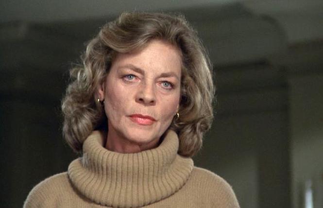 Lauren Bacall basically plays herself as Sally Ross in "The Fan." Photo: Scream Factory
