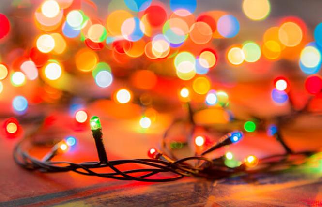 Christmas lights illuminate the holidays. Photo: Courtesy Energy Efficiency