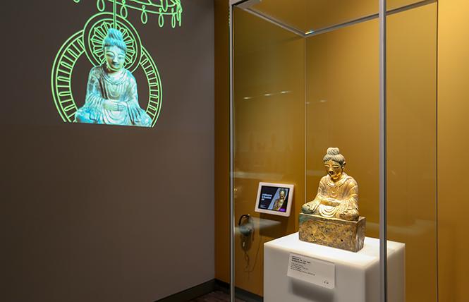Buddha, dated 338, from Hebei province, China, Later Zhao kingdom (319-351), reinstalled. Photo: Courtesy AAM