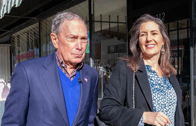 Democratic presidential candidate Michael Bloomberg took a walking tour of Oakland with Mayor Libby Schaaf January 17. Photo: Jane Philomen Cleland