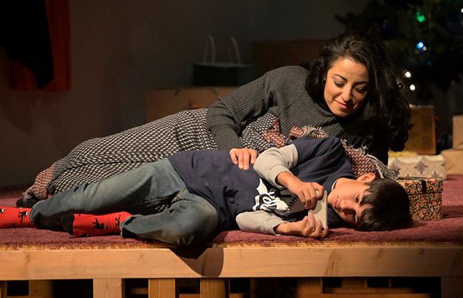 Noura (Denmo Ibrahim) and son Yazen (Valentino Herrera) in playwright Heather Raffo's "Noura" at the Marin Theatre Company. Photo: Courtesy MTC