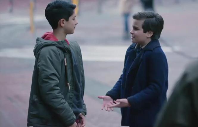 Danny (Chance Hurstfield) and Elliot (Bodhi Sabongui) finally got to kiss on ABC's "A Million Little Things." Photo: ABC-TV