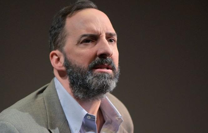 Guy (Tony Hale) shares stray thoughts, quotes, and random facts in Will Eno's "Wakey, Wakey," now playing at A.C.T.'s Geary Theater. Photo: Kevin Berne