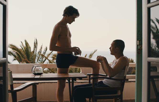 Michail Tabakakis and Jacob Matschenz in director Florian Gottschick's queer feature "Rest in Greece." Photo: Courtesy Berlin & Beyond