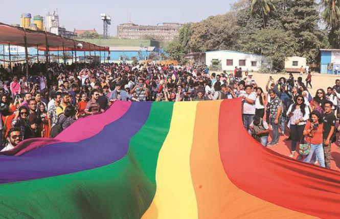 Pridegoers attended a smaller Mumbai Pride celebration this year. Photo: Courtesy the Indian Express