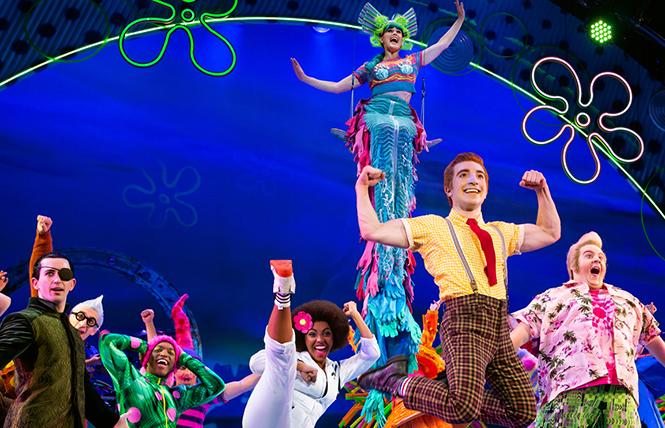 Scene from the touring version of "The SpongeBob Musical" at the Golden Gate Theatre in SF. Photo: Jeremy Daniel, courtesy Broadway SF