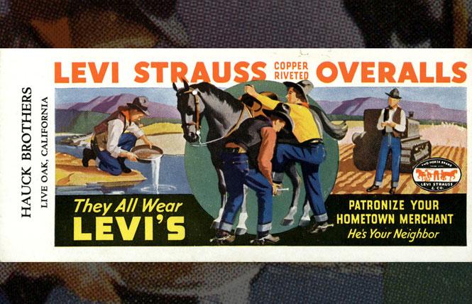 An overalls ad from the 1930s, from Levi Strauss Co. Archives. Photo: Courtesy CJM