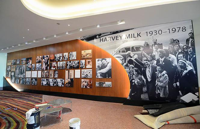 The opening of the permanent SFO Harvey Milk installation, shown here still being worked on earlier this month, has been delayed. Photo: Rick Gerharter