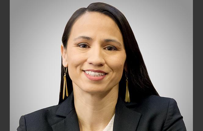 Congresswoman Sharice Davids (D-Kansas) made history in 2018 by becoming the first out member from Kansas and one of the first two Native American women elected to Congress. Photo: Courtesy Emily's List