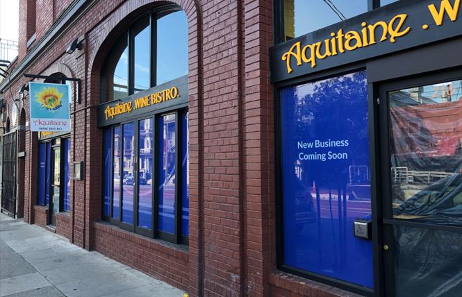 Aquitaine Wine Bistro on Church Street was one day from opening when the city's shelter-in-place order went into effect, closing non-essential businesses. Photo: Matthew S. Bajko
