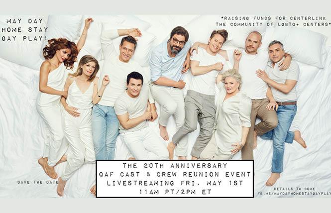 The cast of "Queer as Folk" will gather in an online benefit for CenterLink, The Community of LGBT Centers, Friday, May 1.