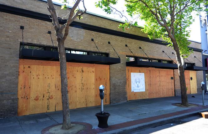 The former Coldwell Banker office in the Castro, boarded up due to the coronavirus outbreak, was considered by the GLBT Historical Society as an interim site for its new LGBT museum. Photo: Rick Gerharter